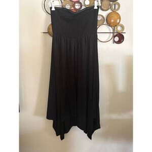 D45: Torrid 1 mini black strapless dress